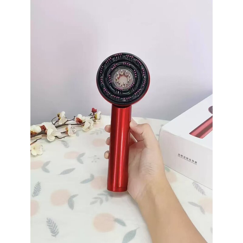 Scalp Massage Device Manufacturer - 3-in-1 Portable with Red Light EMS Vibration TMS ABS+Silicone Oil Applicator