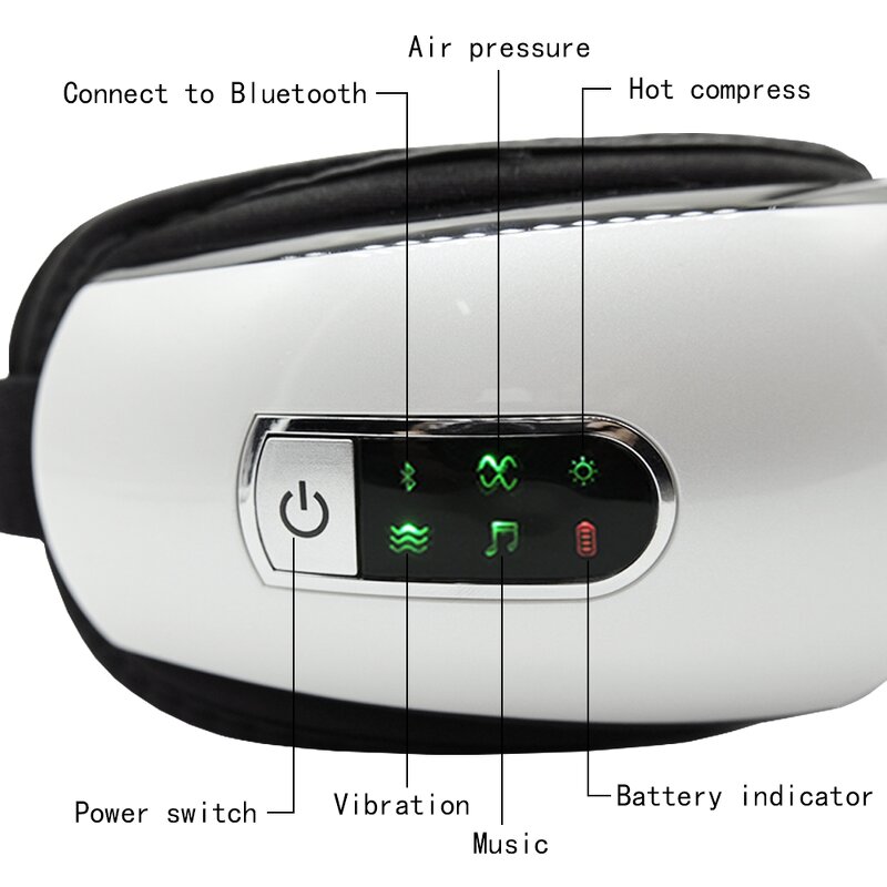 Eye Massager Manufacturer - OEM/ODM Handheld with Heat/Cooling for Wrinkle Dark Circles Relief & 4 Modes Bluetooth