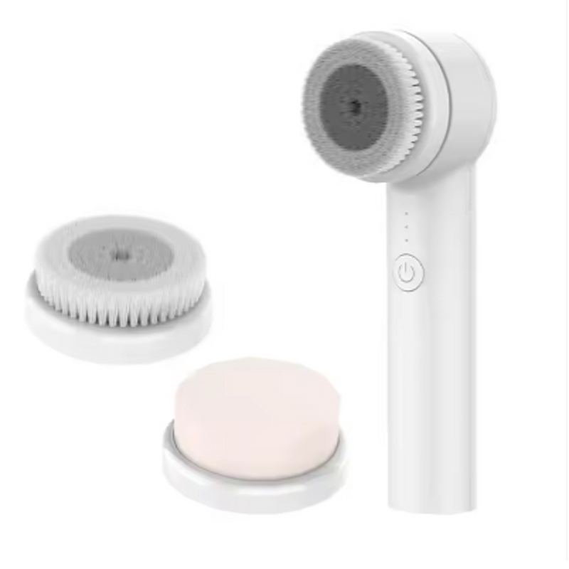 Facial Exfoliator Manufacturer - Portable Electric UK Plug Silicone Spin Brush for Deep Pore Cleansing for Nose Lips
