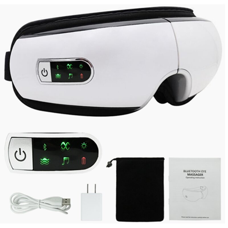 Eye Massager Manufacturer - TOPLIEFEE Hand Held Wireless Heated with Bluetooth Music USB-C Rechargeable