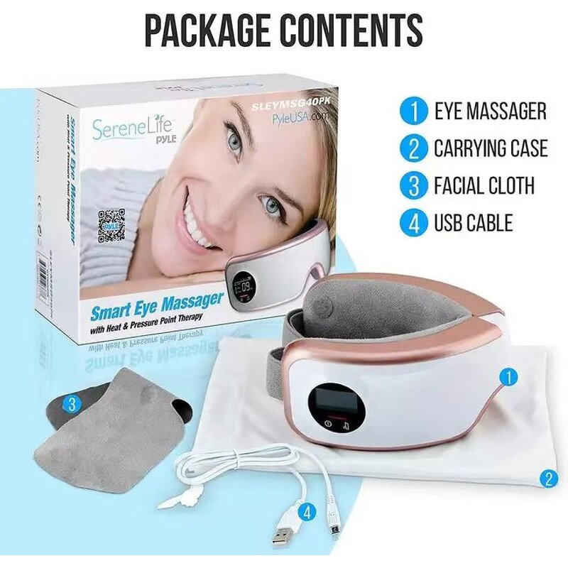 Eye Massager Manufacturer - Private Label 3D Smart EMS Heated Standing for Face Lift Waterproof Dark Circle Reduction