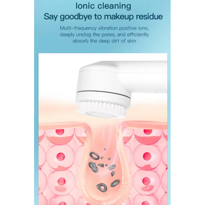 Facial Exfoliator Manufacturer - Portable Electric UK Plug Silicone Spin Brush for Deep Pore Cleansing for Nose Lips