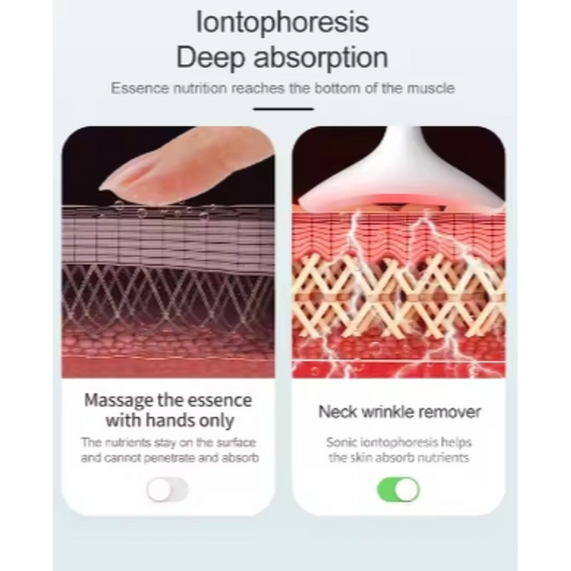 Beauty Device Manufacturer - Home Use 3-Color EMS LED Handheld for Facial Neck Lifting Anti-Wrinkle ABS