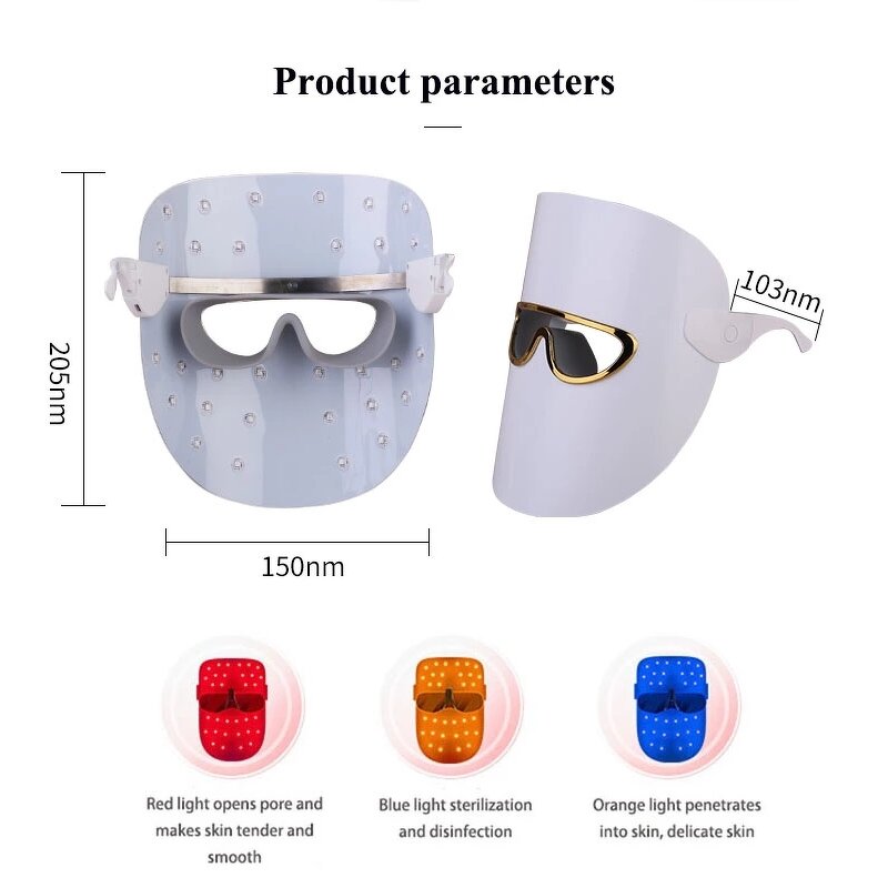LED Physiotherapy Mask Manufacturer - 2023 Factory Direct Sales 64 Light Bead Custom Three-color Facial Red