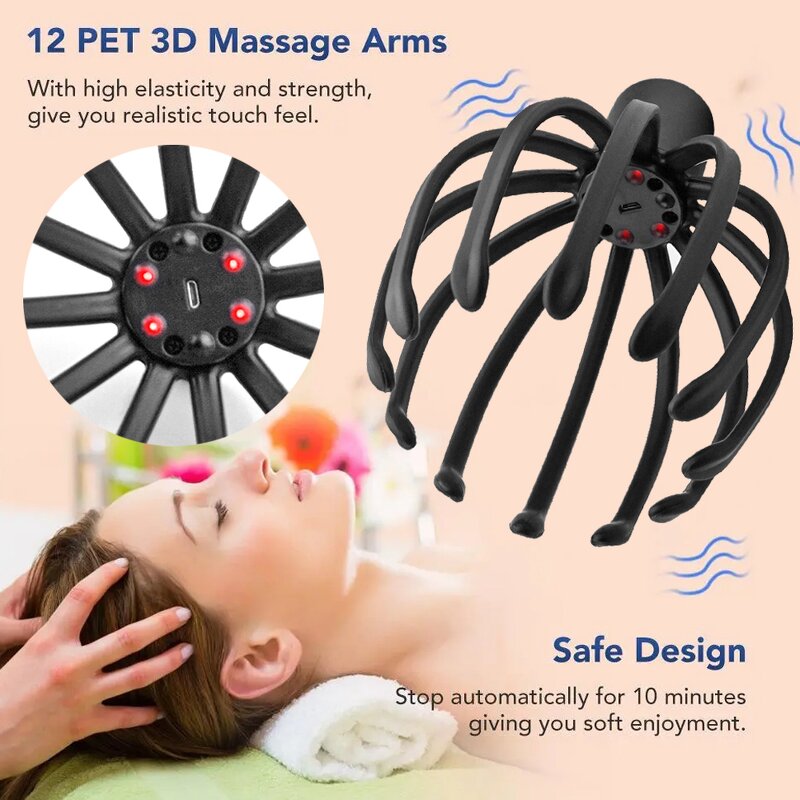 Scalp Massager Manufacturer - Smart Relax Hair Vibrating for Decompress & Improve Sleep Electric