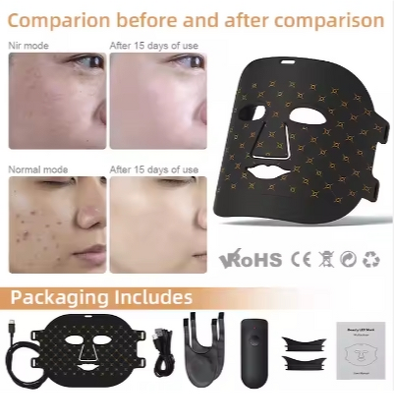 LED Light Therapy Mask Manufacturer - Hot Selling 2023 7-Color Silicone Electric Facial Skin Care