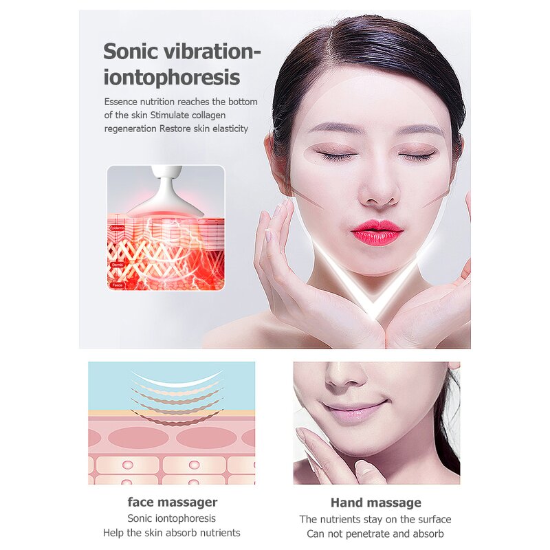 Face Lift Massager Manufacturer - 3 in 1 Ems V Shape for Wrinkle Removal Facial Vibration - Direct Deal