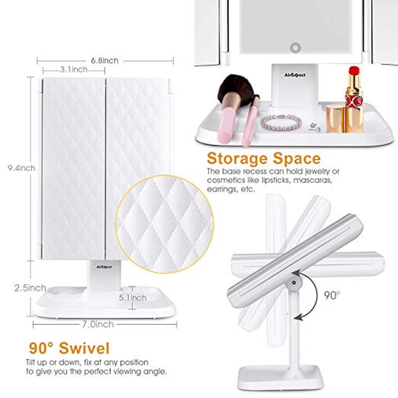 Makeup Mirror Manufacturer - Led with Light and Removable 10X Magnification