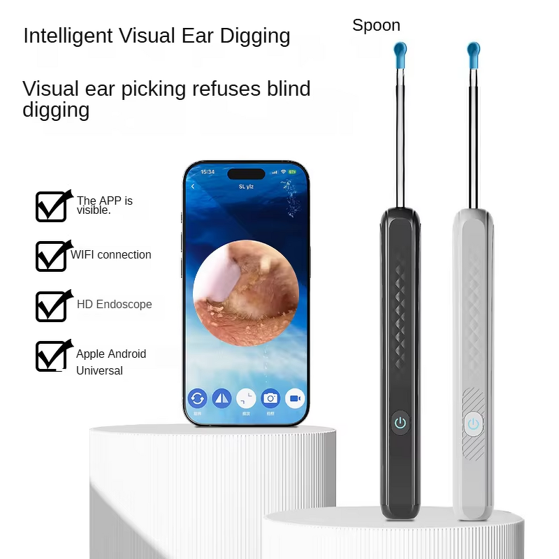 Earpick Tool Manufacturer - 800W HD Intelligent Electric Visual with Camera Wifi Ear Scope Endoscope