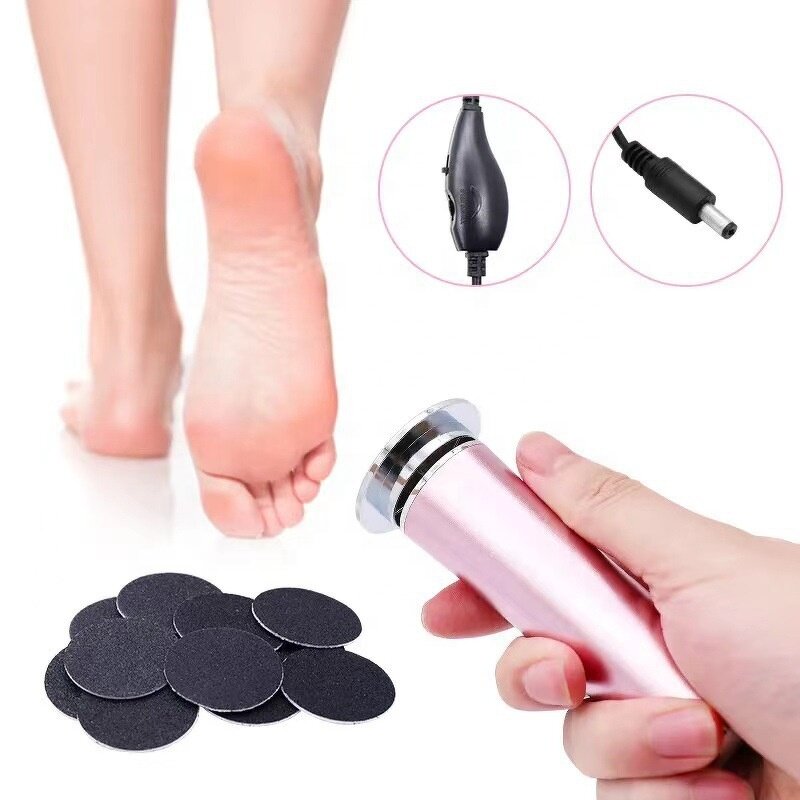 Pedicure Tools Manufacturer - 12V Rechargeable Feet Care Electric Callus Remover with 60 Pcs Sandpaper