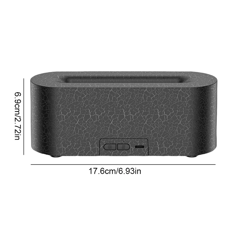 Aroma Diffuser Manufacturer - USB 7 Colorful Flame Ice Crackle Texture Simulation Flame Humidifier