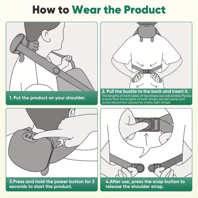 Neck Shoulder Massager Manufacturer - 2025 Bionic N7 Kneading Shawl 3-Level Modes for Waist Leg Body