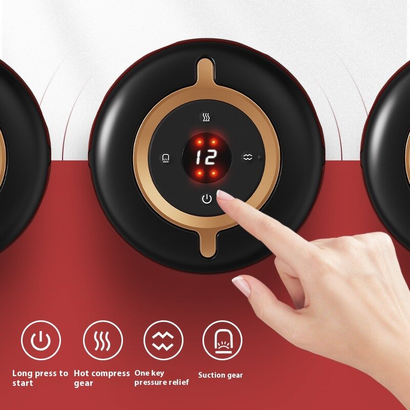 Cupping Therapy Set Manufacturer - 12 Gears with Remote Control Red Light Heated Suction Cups for Body