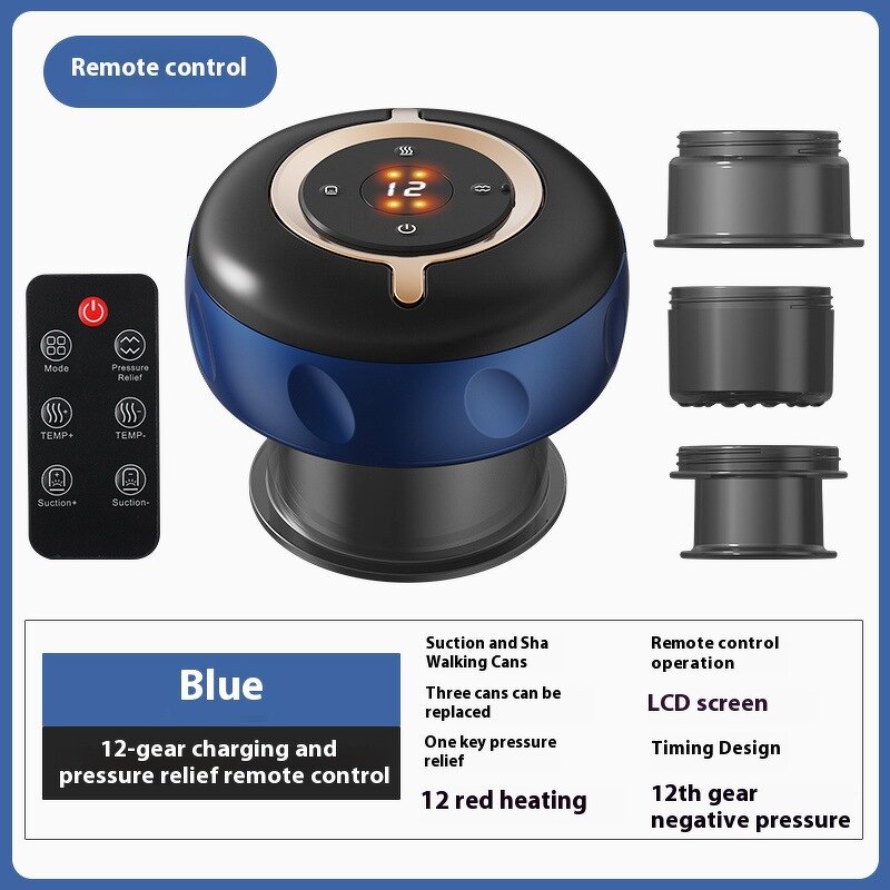 Cupping Therapy Set Manufacturer - 12 Gears with Remote Control Red Light Heated Suction Cups for Body