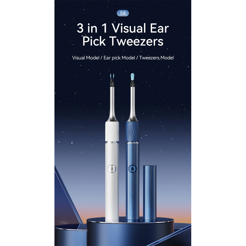 Ear Wax Removal Tool Manufacturer - with 12MP Camera Omnidirectional Tweezers Wireless & 6 Ear Spoon