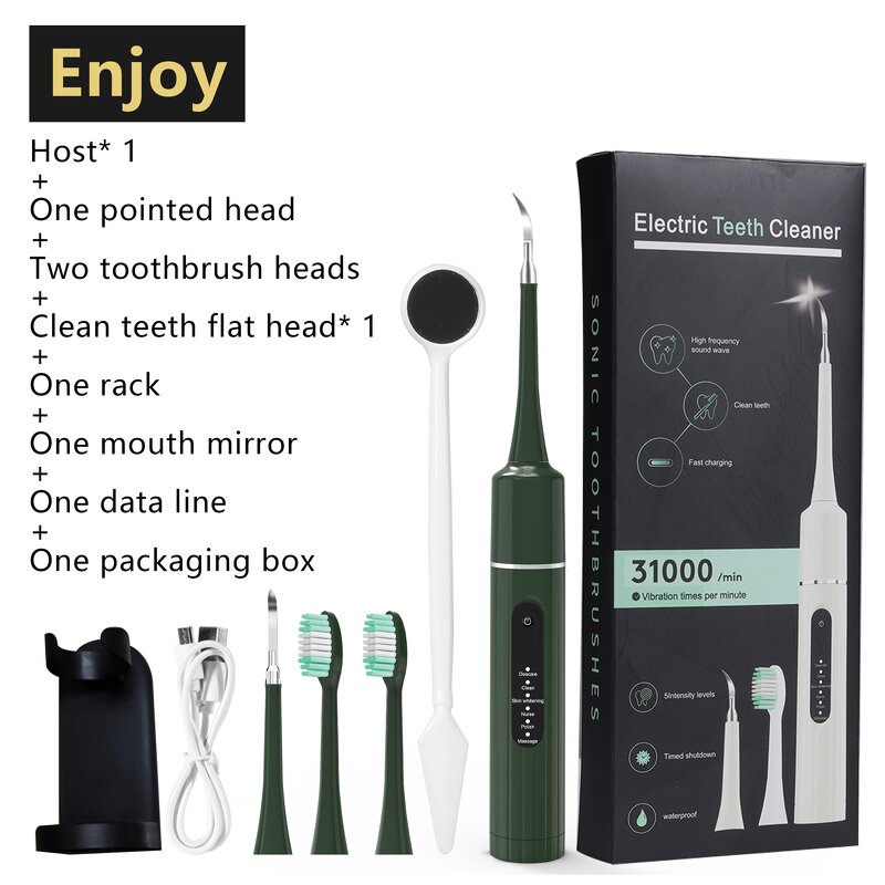 Teeth Cleaner Manufacturer - Portable Electric Calculus Removal 31000rpm Rechargeable Whitening Set