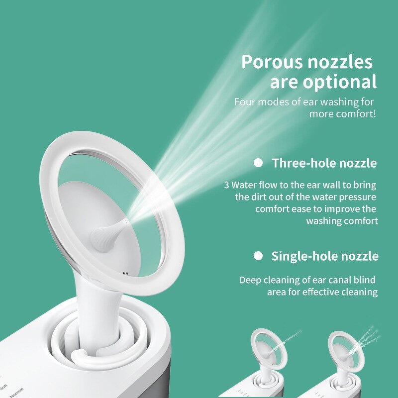 Ear Cleaning Machine Manufacturer - E3 1200mAh Type-C Rechargeable 400ML with Camera One Hand Irrigation