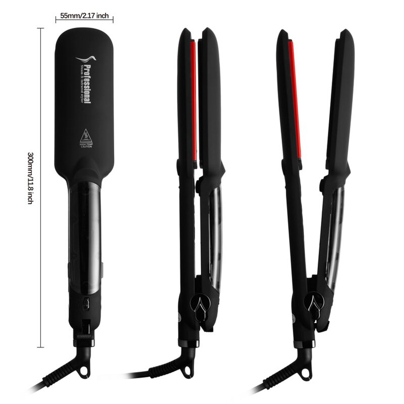 Hair Straightener Manufacturer - Professional Negative Ion Heat Steam Ceramic Flat Iron with 6 Temperature Gears