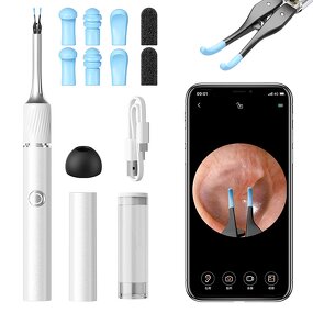 Ear Wax Removal Tool Manufacturer - with 12MP Camera Omnidirectional Tweezers Wireless & 6 Ear Spoon