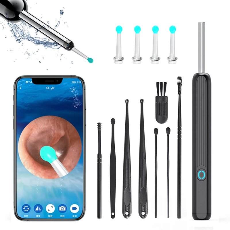 Ear Wax Removal Tool Manufacturer - NE3 Rechargeable LED Light Wireless Visual with Camera & Spoon Cleaner Kit
