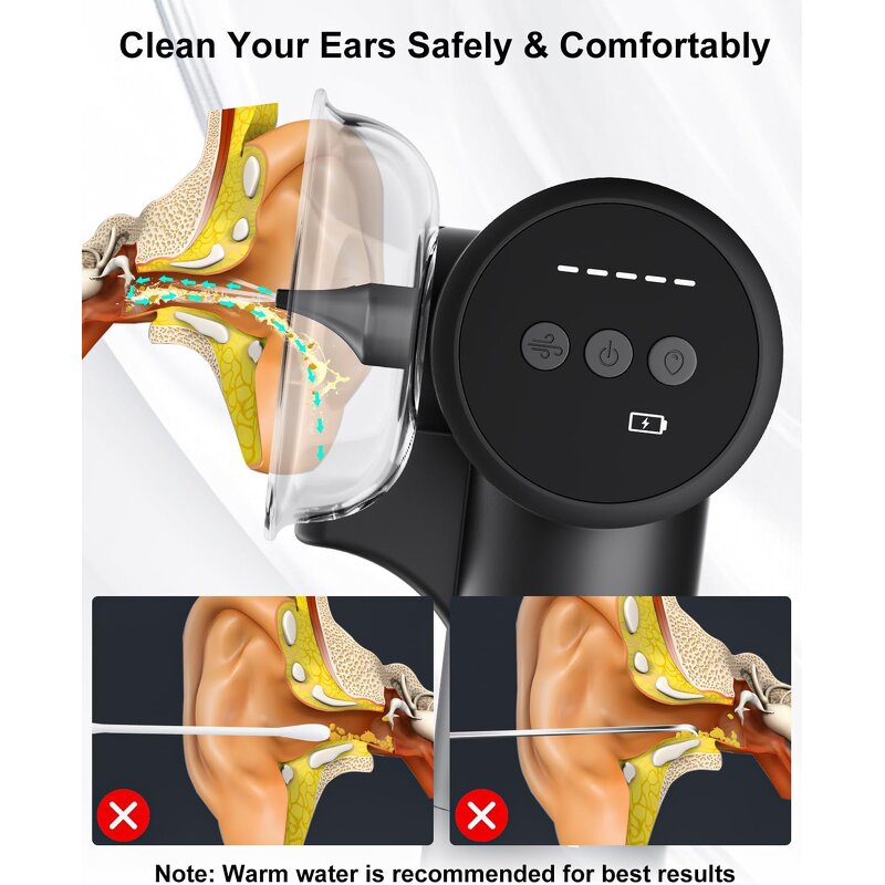 Ear Wax Removal System Manufacturer - with Dual Tank 99°F Warm Air Drying Flushing & Cleaning