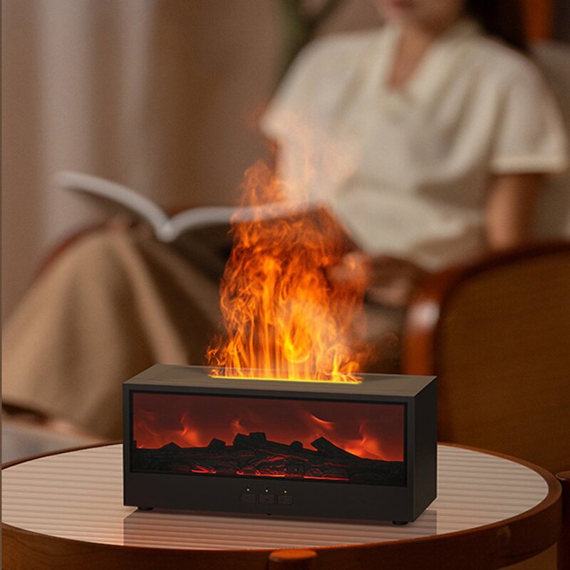 Fireplace Diffuser Manufacturer - 150ML Flame Humidifier Essential Oils Air with Remote Control