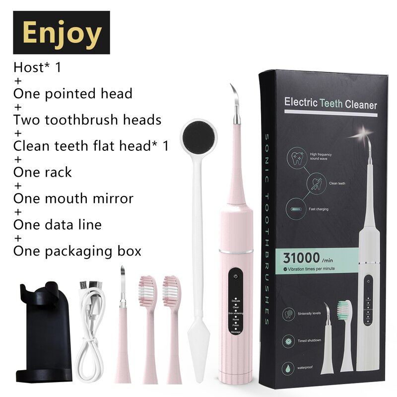 Teeth Cleaner Manufacturer - Portable Electric Calculus Removal 31000rpm Rechargeable Whitening Set