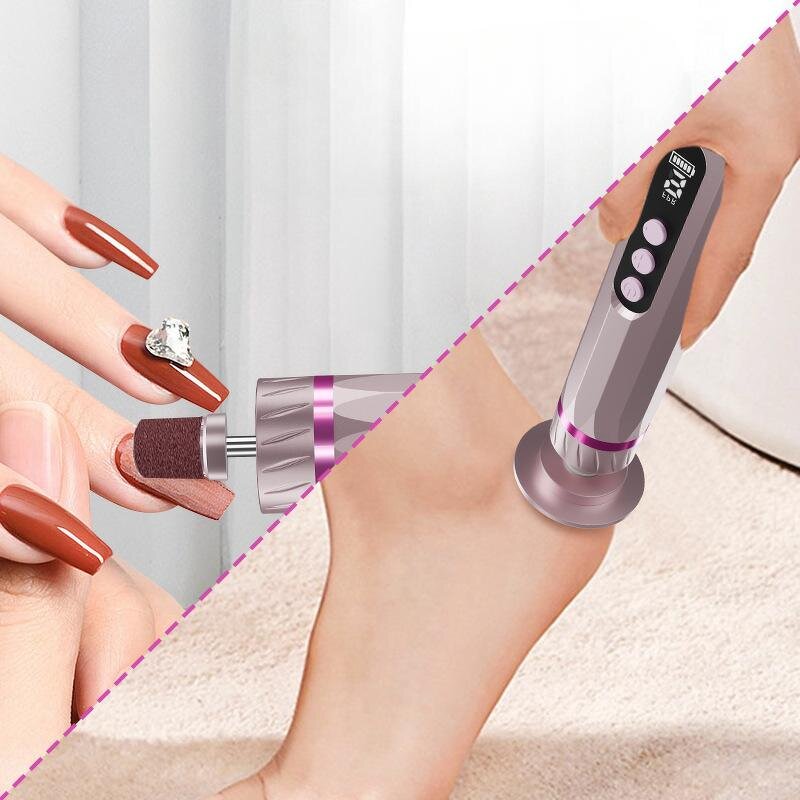 Nail Polisher Manufacturer - 2 in 1 Cordless Electric High Efficiency 9 Speeds for Callus Removal & Nail Art
