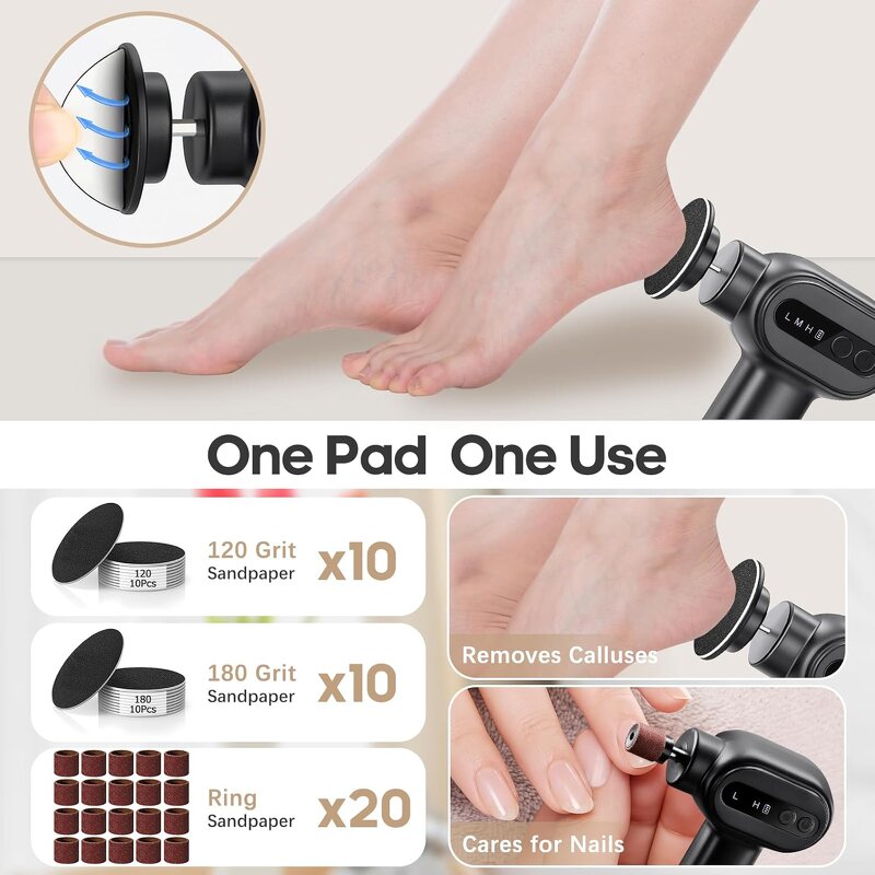 Foot Repair Device Manufacturer - 6-Speed Adjustable Electric with Charging Base Portable Callus Remover