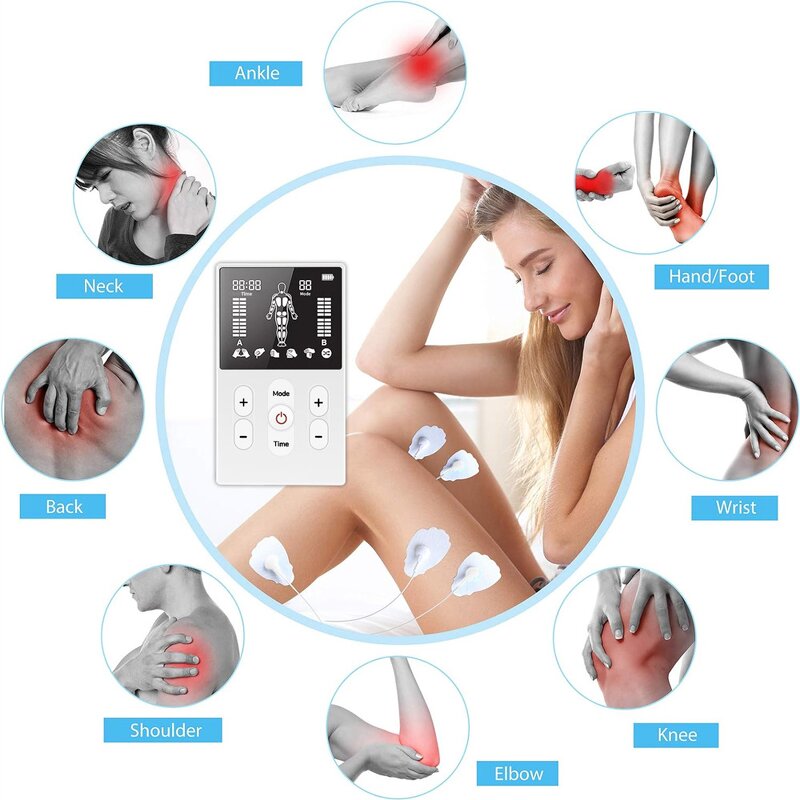 Muscle Stimulator Manufacturer - EMS TENS-EMS Machine with Electrodes Pads for Toning Recovery & Pain Relief