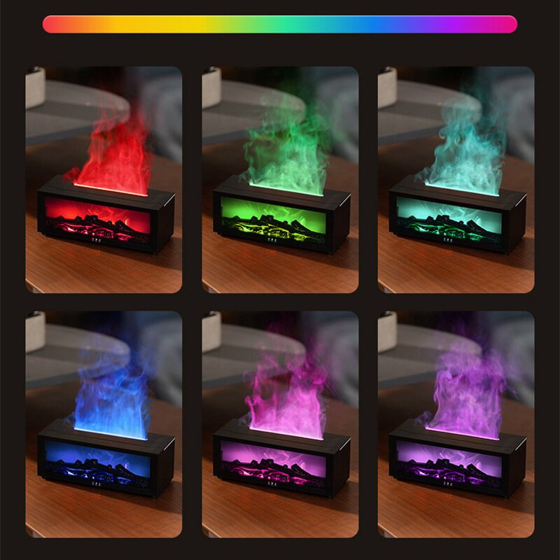 Fireplace Aromatherapy Machine Manufacturer - 7 Colors Home Tabletop Colorful Flame with Remote