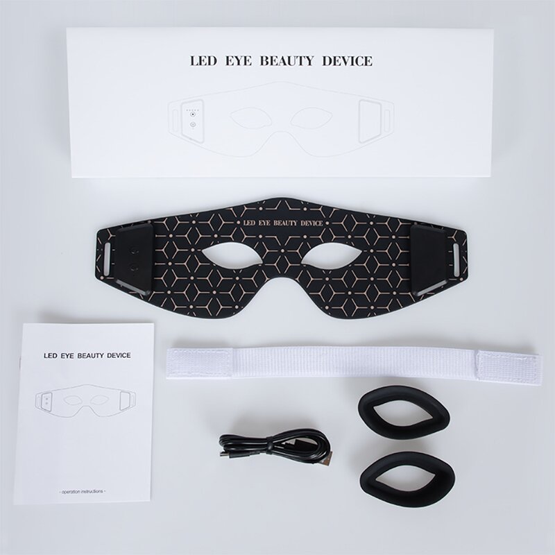 LED Therapy Glasses Manufacturer - Silicone with Red Light for Under Eye Wrinkle Reduction Mood Boost & Bags Removal