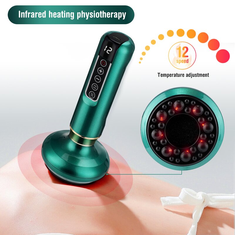 Vacuum Cupping Massager Manufacturer - 12 Level Rechargeable Electric for Body Scraping Suction Gua Sha
