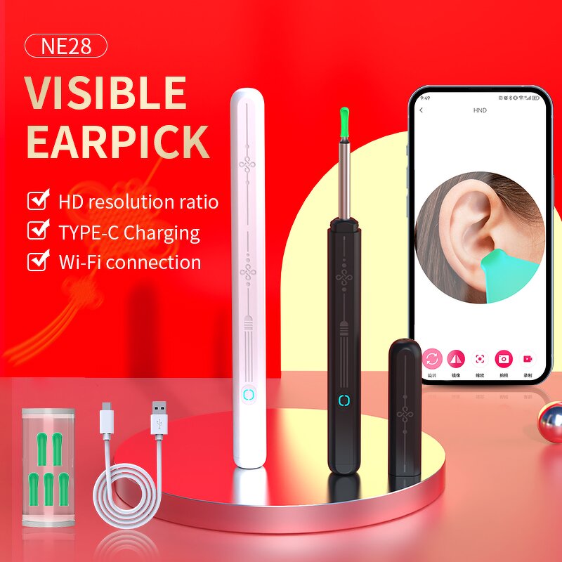 Otoscope Manufacturer - Ne28 Wireless Visual Ear Cleaner & Ne3 Ear Wax Removal Tool