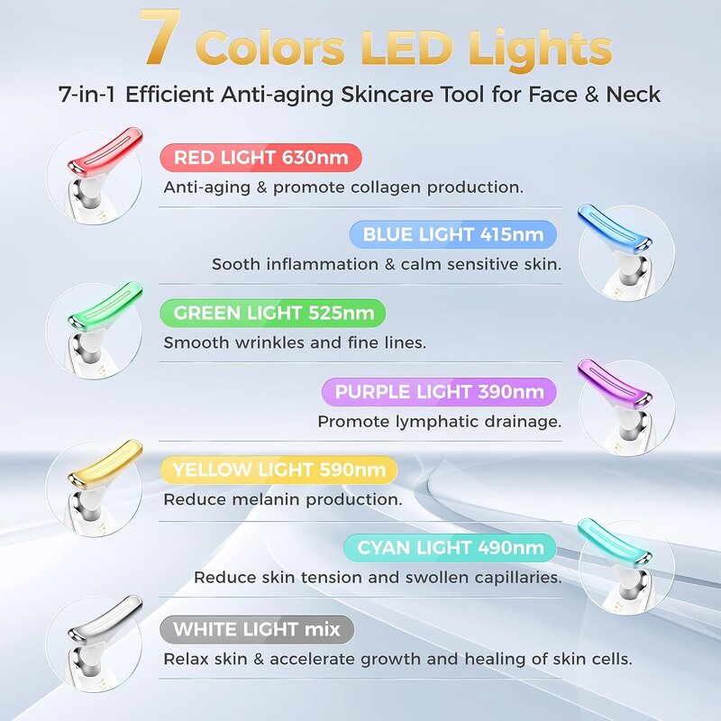 USB LED EMS Neck Massager - Nove Home Anti Wrinkle Skin Tighten Tool