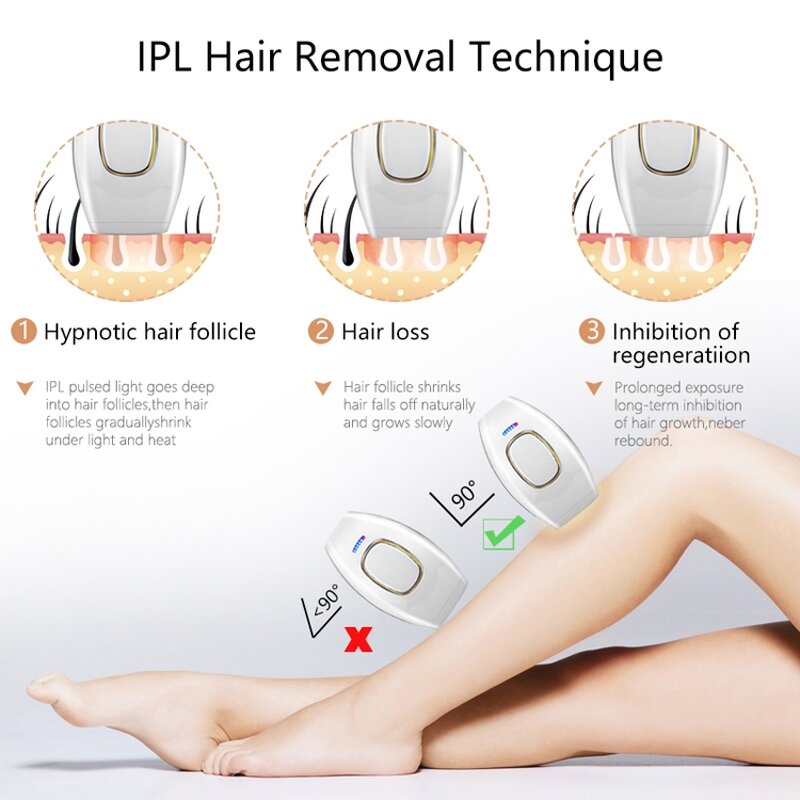 Portable IPL Hair Removal Device - Nove Painless Permanent Women Tool