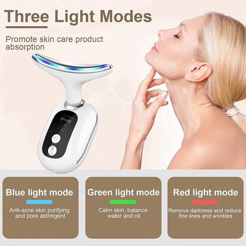 LED Therapy Neck Massager - Nove Mini Eye Facial Skin Lifting Tool
