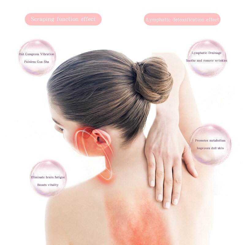 Heated Vibrating Gua Sha Board - Factory Light Therapy Face Slimming Tool