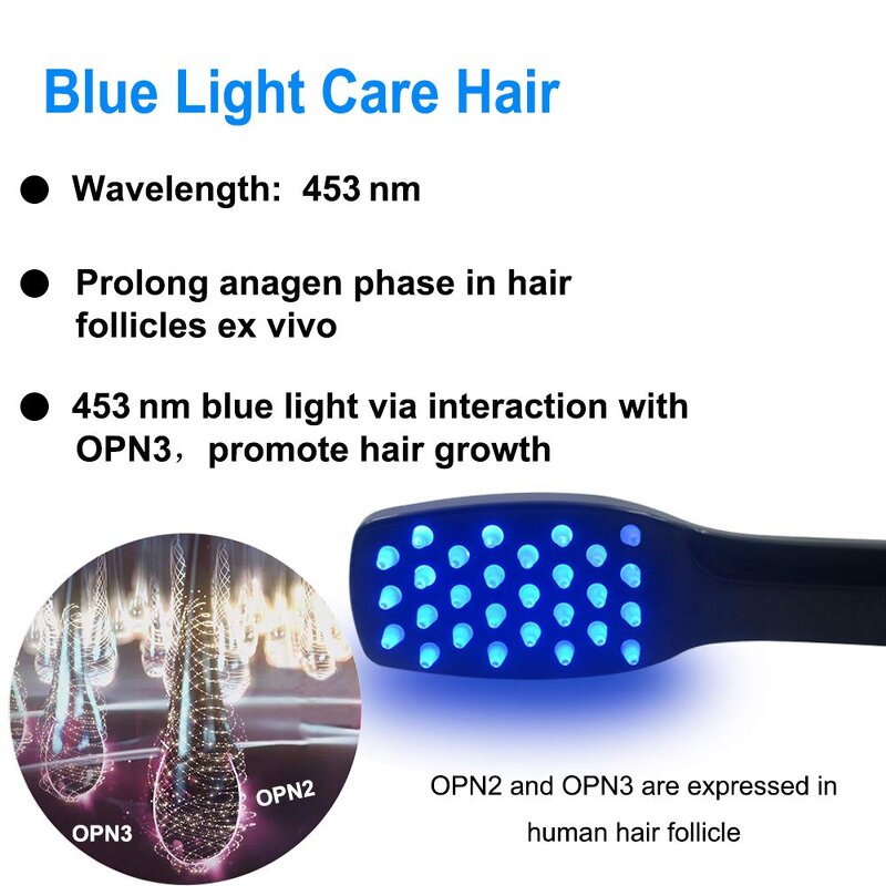 Laser Hair Growth Brush - OEM ODM Red Light Anti Hair Loss Tool