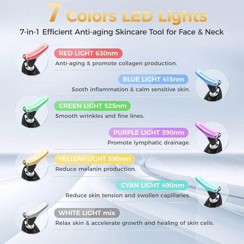 USB LED EMS Neck Massager - Nove Home Anti Wrinkle Skin Tighten Tool