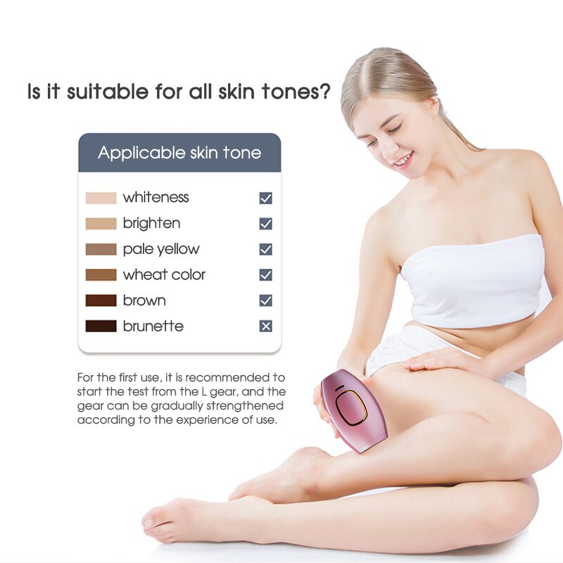 Portable IPL Hair Removal Device - Home Use Permanent Laser Tool