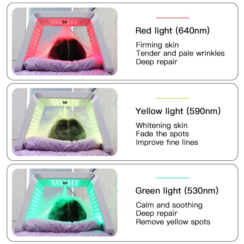 PDT LED Light Therapy Machine - Home Professional Stand Soft Mask Tool