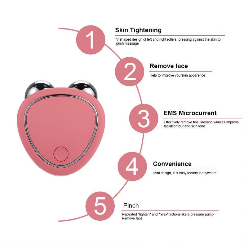 EMS Face Lift Device - Nove Whitening Wrinkles Slimming Tender Roller
