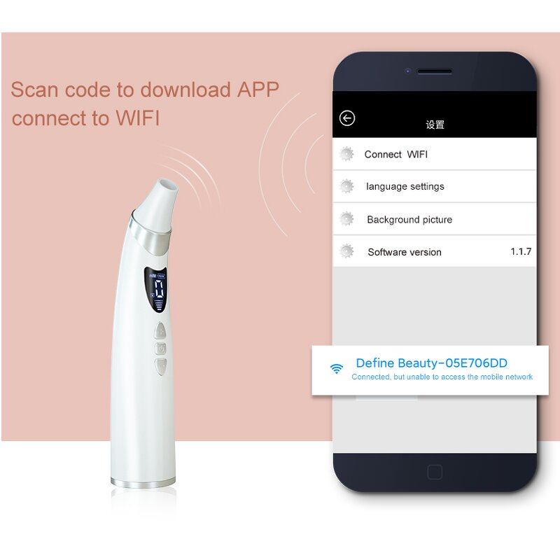 Adjustable Blackhead Remover - Rechargeable Pore Cleansing Acne Tool