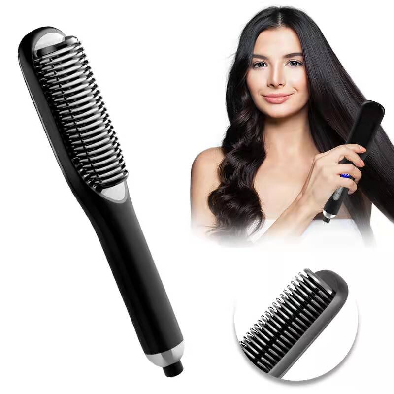 Portable Hair Straightener Brush - Rapid Heating Home Hair Styling Tool