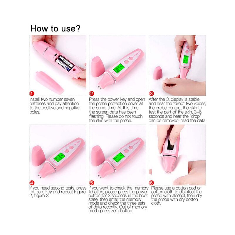 USB LED Skin Hydration Detector - 2025 Best-Selling Water Oil Tester US