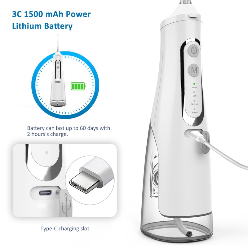 Cordless Water Flosser - OEM Factory Rechargeable Dental Irrigator Tool