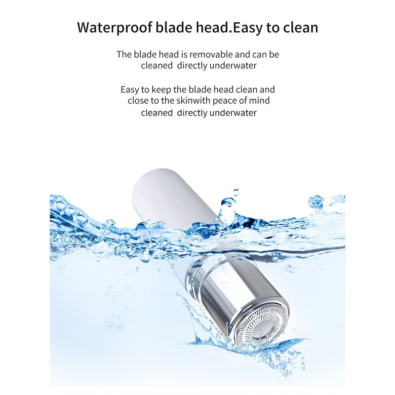 Mini Electric Shaver - Washable Rechargeable Face Hair Trimmer for Women