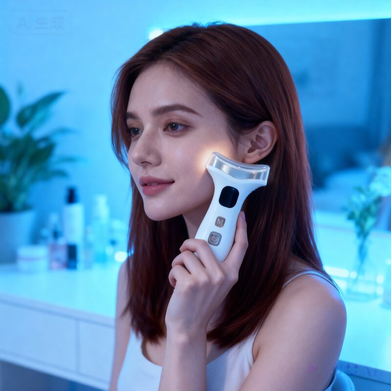 Vibrating Face Neck Massager - Portable Plastic 1-Year Warranty Tool