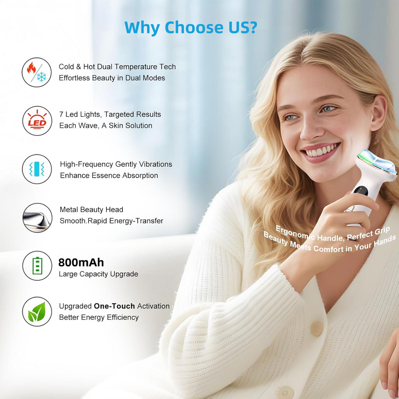 3-in-1 Neck Face Device - USB Vibration Microcurrent Skin Tightening Tool